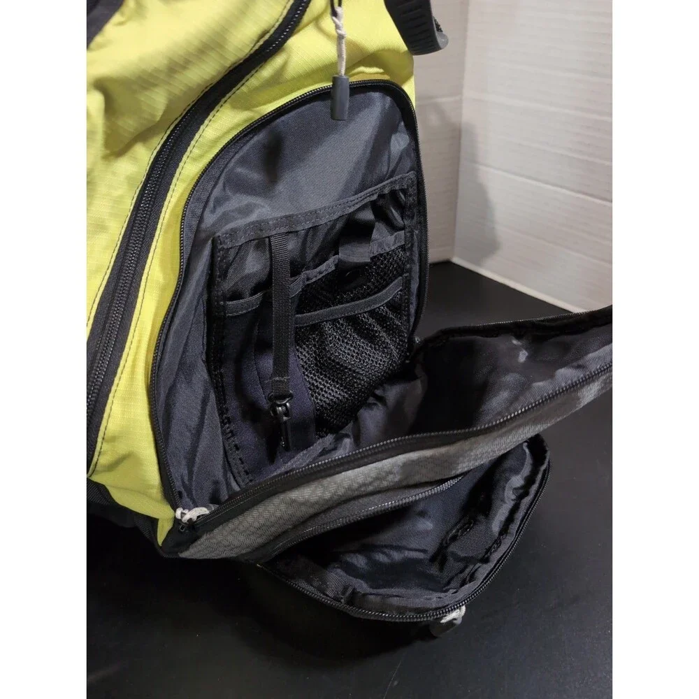 LL BEAN SLING BAG BACKPACK YELLOW/BLACK NYLON OVER THE SHOULDER BACK TO SCHOOL